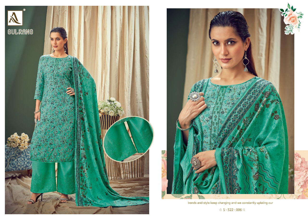 Alok Suit Gulrang Designer Casual Printed Plazzo Suit Collection at Wholesale Price